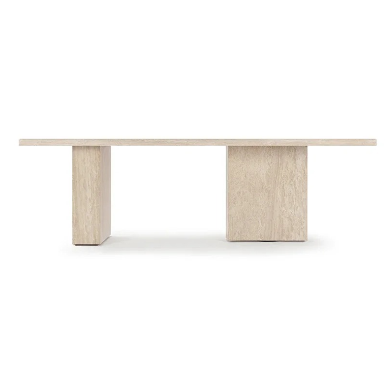 New Beige Wood Grain Natural Dining Table